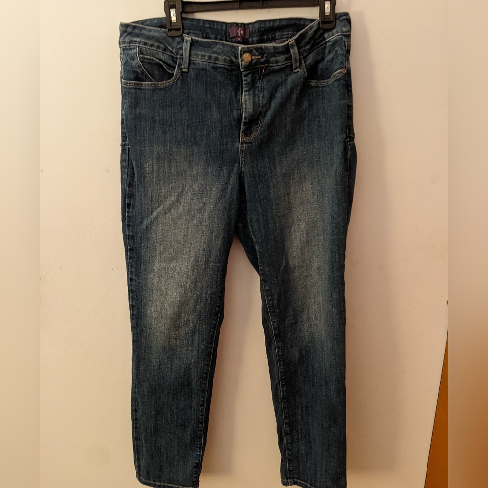 Vintage NYDJ Blue Ankle Denim Jeans, Made in USA, Women's Size 16